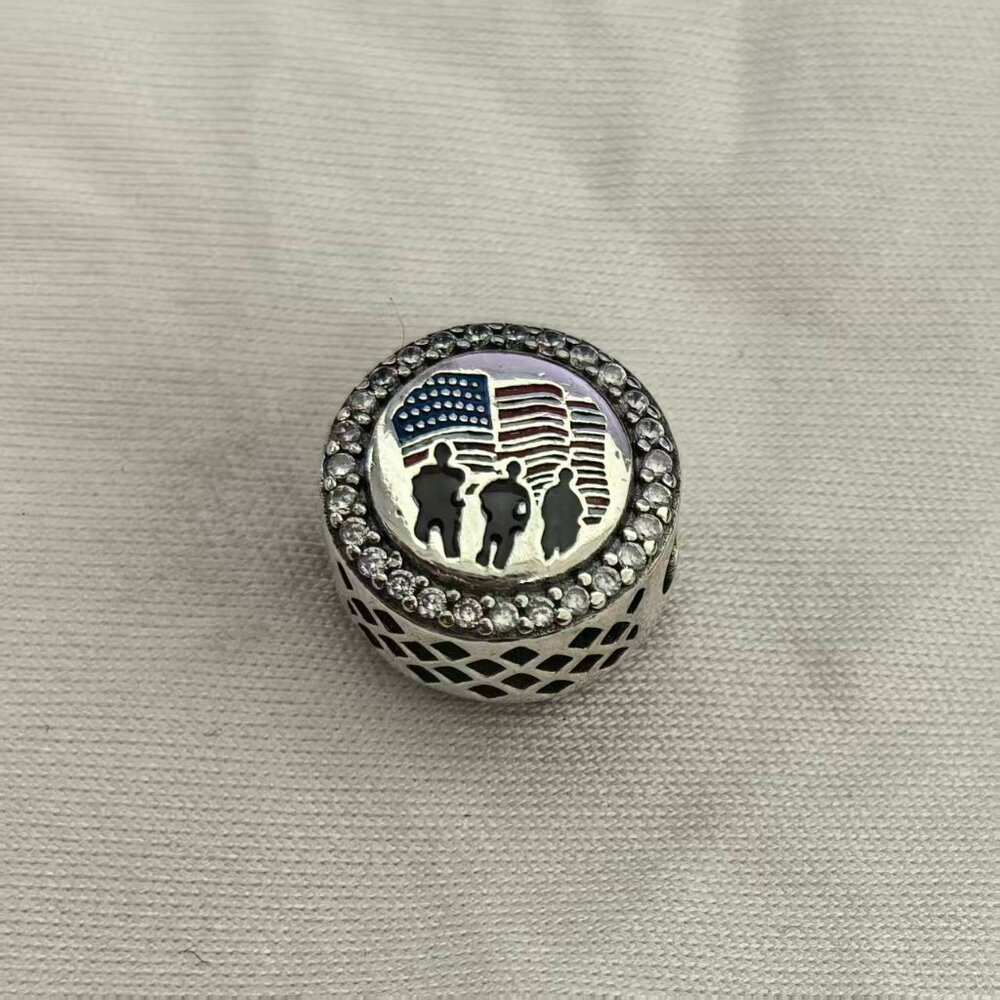 Pandora U.S. Army's Exclusive Charm Pendant, S925 Silver Jewelry